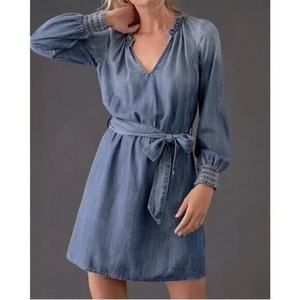 Anthropologie Blue Mini Dress